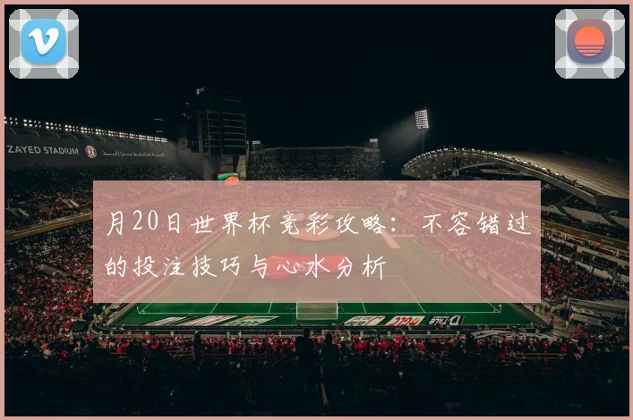 月20日世界杯竞彩攻略：不容错过的投注技巧与心水分析
